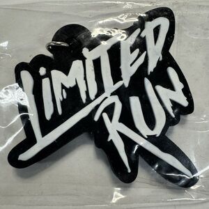 Limited Run Games Logo Keychain Charm Video Game Merch Collectible Black & White